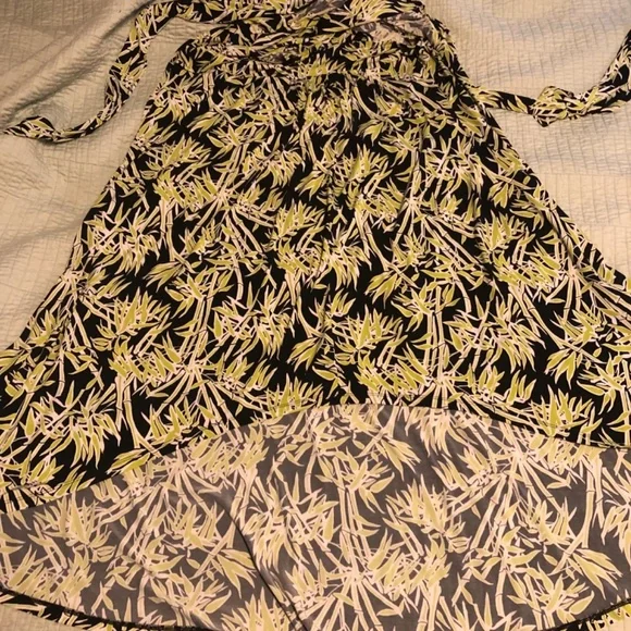 Michael Kors Bamboo Lime Green Black Dress Plus Size 18 18W - Picture 11 of 13